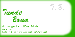 tunde bona business card